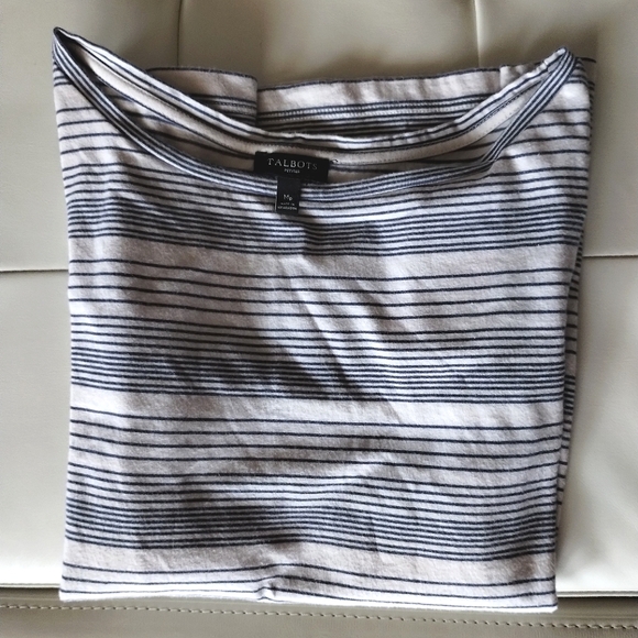 TALBOTS striped Nautical top 3/4 sleeve top - Picture 6 of 13